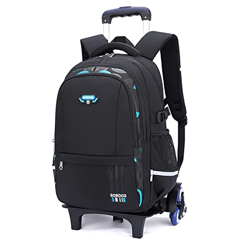 Mfikaryi Solid Color Elemetary Rolling Backpack,Camo Prints Kids Wheeled School BookBag,Backpack with wheels for boys - Image 1