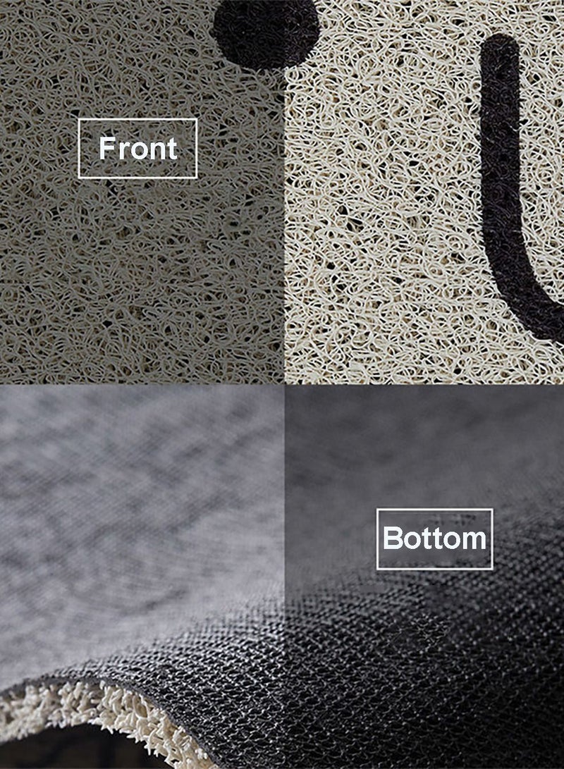 Merry Moments Modern Cute Front Door Mat Welcome Mat Funny Doormat for Entryway Flannel Non Slip Door PVC Mat 40x60cm White Type F  - Image 2