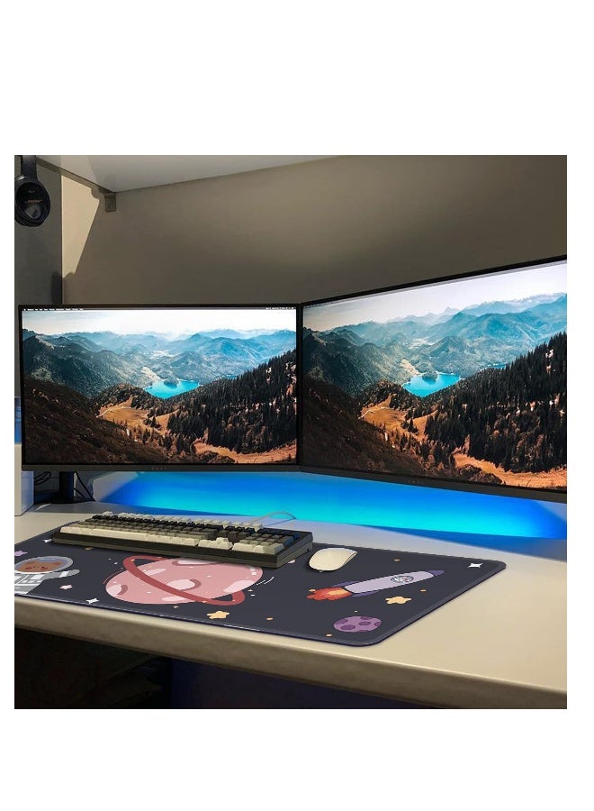 Kawaii Desk Mat, Mouse Pad,Large Gaming Desk Mouse mat Cartoons Keyboard Pad,Laptop Desk Mat for Gaming, Writing, or Home Office Work 32 x 12 in - Image 2
