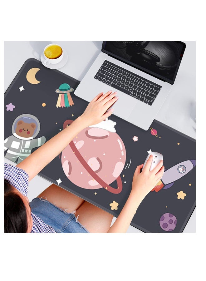 Kawaii Desk Mat, Mouse Pad,Large Gaming Desk Mouse mat Cartoons Keyboard Pad,Laptop Desk Mat for Gaming, Writing, or Home Office Work 32 x 12 in - Image 3