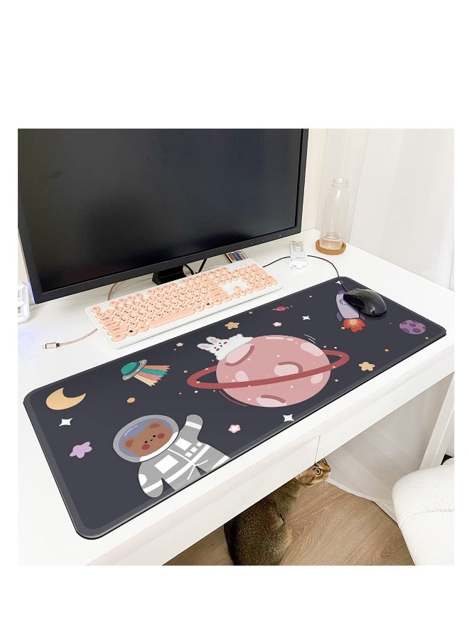 Kawaii Desk Mat, Mouse Pad,Large Gaming Desk Mouse mat Cartoons Keyboard Pad,Laptop Desk Mat for Gaming, Writing, or Home Office Work 32 x 12 in - Image 5