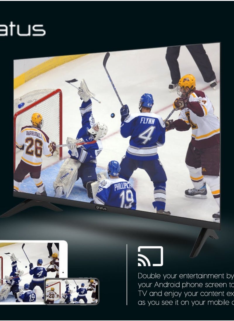 gratus - Gratus 32″ Edgeless HD ready LED Smart TV, DVB T2/S2 Built-in receiver, Android 12, 2 USB, 3 HDMI, High Resolution, Superior Sound, Model- LT32A23H - Image 1