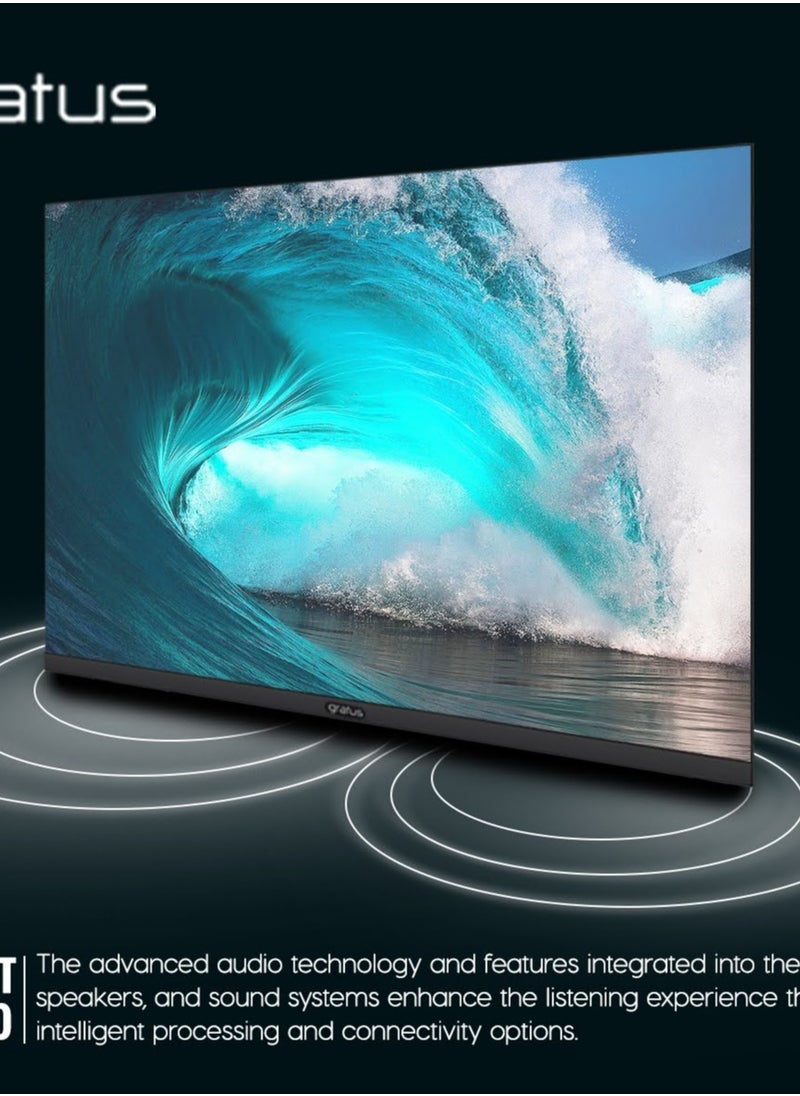 gratus - Gratus 32″ Edgeless HD ready LED Smart TV, DVB T2/S2 Built-in receiver, Android 12, 2 USB, 3 HDMI, High Resolution, Superior Sound, Model- LT32A23H - Image 1