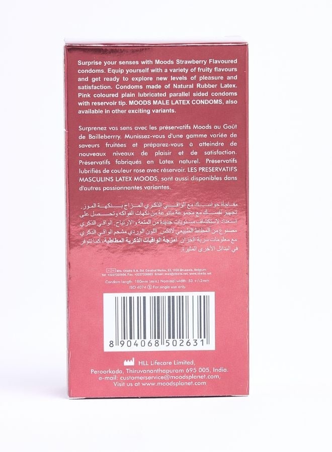 Moods Strawberry Condoms 12 Pcs - Image 4