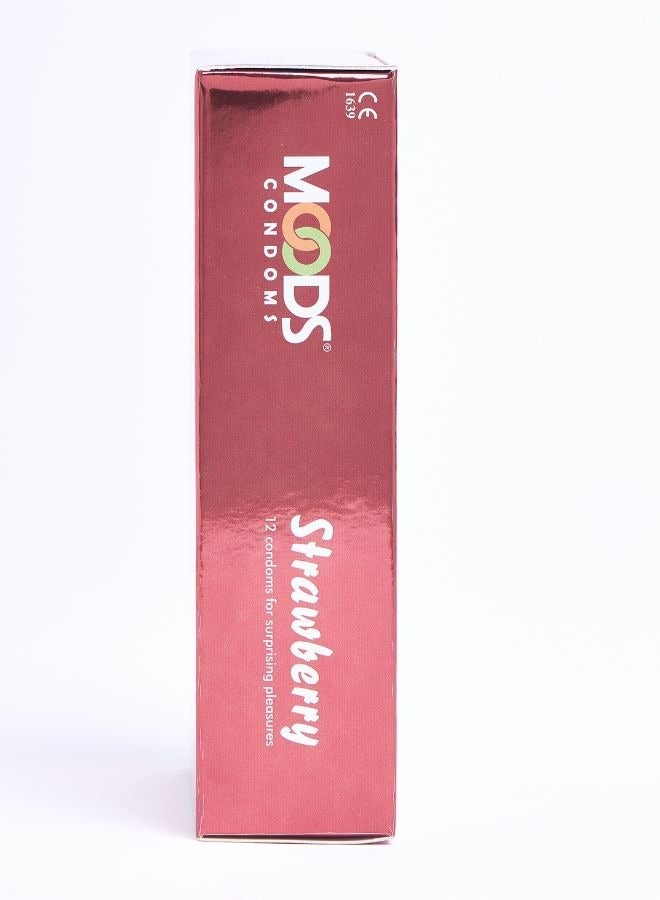 Moods Strawberry Condoms 12 Pcs - Image 3