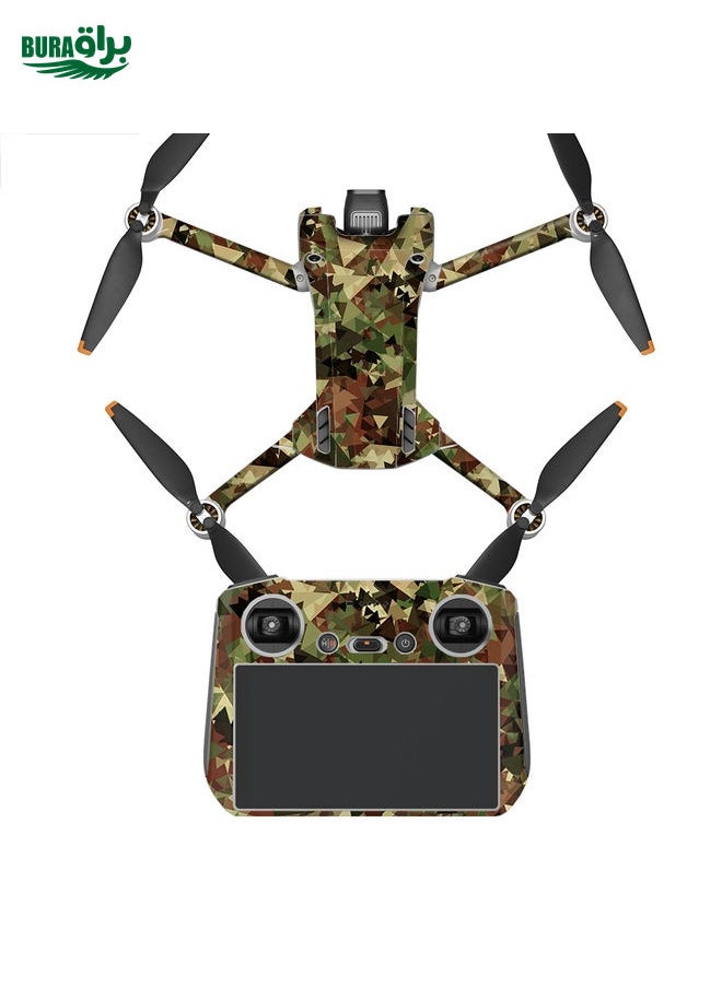 BURAQ Full Surround Style Waterproof  Sticker For DJI Mini 3 Pro RC With Screen Version(Mn3-06)  - Image 1