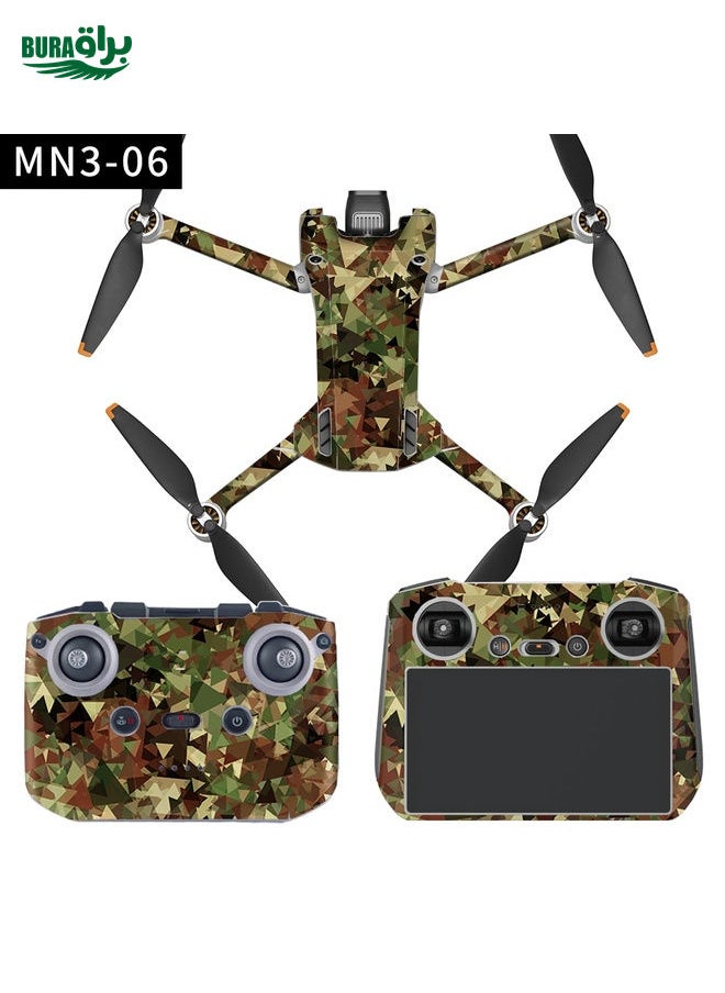BURAQ Full Surround Style Waterproof  Sticker For DJI Mini 3 Pro RC With Screen Version(Mn3-06)  - Image 2