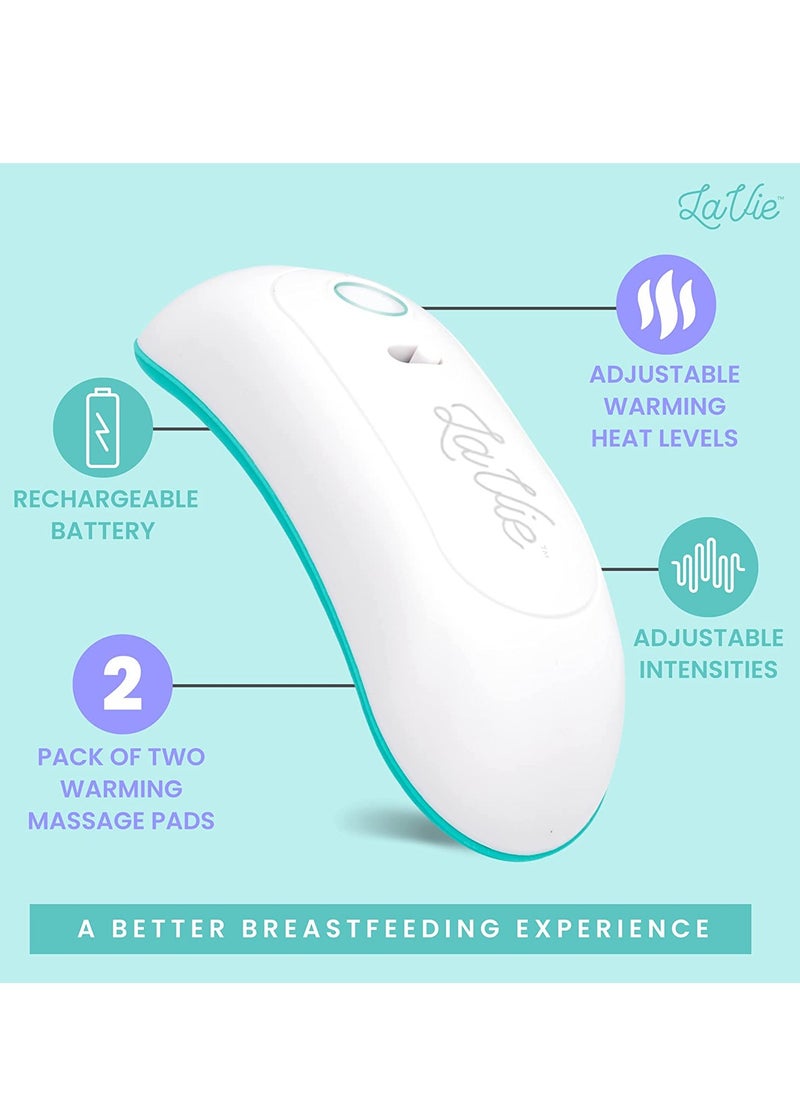 Lavie - 2 Pads Warming Lactation Massager For Improved Milk Flow Heat + Vibration Support Clogged Ducts - Image 1