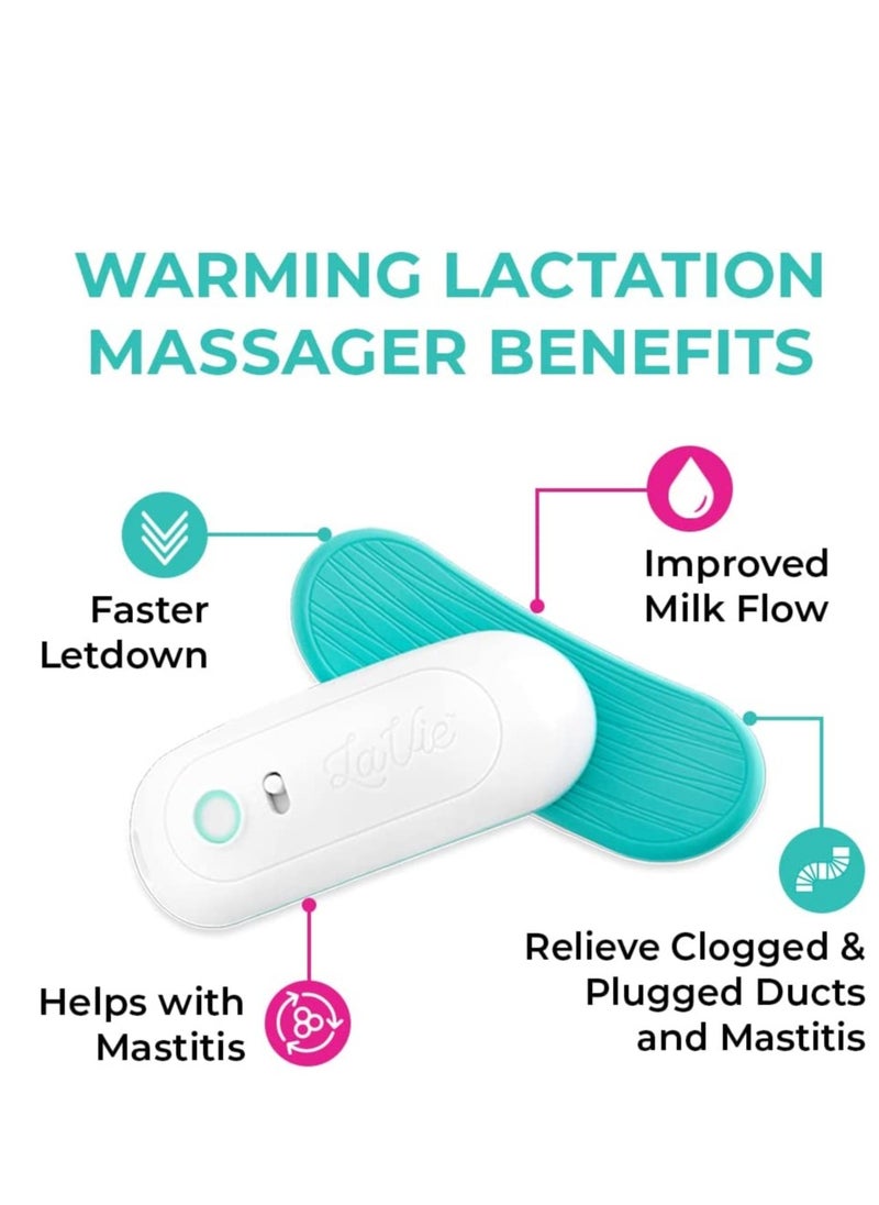 Lavie - 2 Pads Warming Lactation Massager For Improved Milk Flow Heat + Vibration Support Clogged Ducts - Image 1