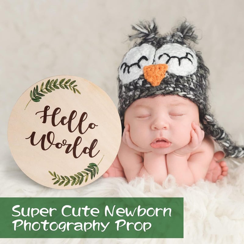 Al Raied ARS® Baby Announcement Sign for Newborn - Double-Sided Hello World Name Sign - Image 3