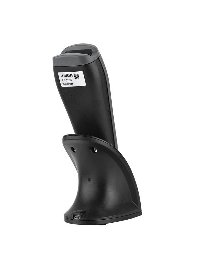 300 Times/Second Wireless QR Code Scanner ≥20-hour Decoding Wireless QR Reader with Base -Black