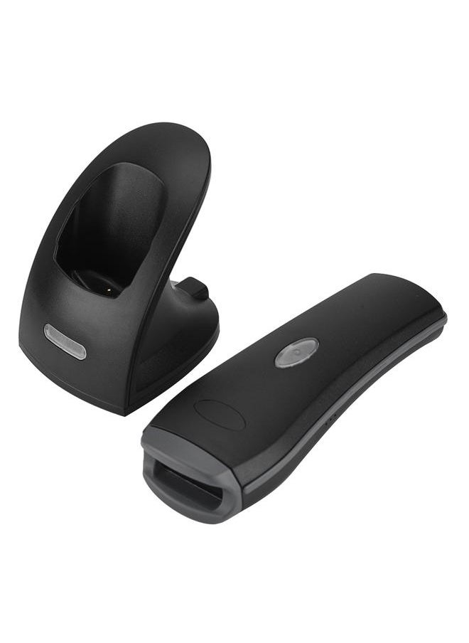 300 Times/Second Wireless QR Code Scanner ≥20-hour Decoding Wireless QR Reader with Base -Black