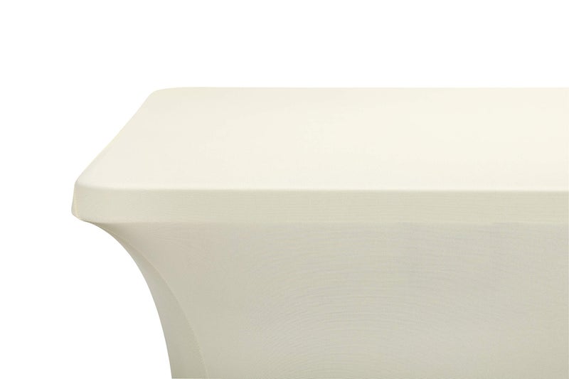 LZY Spandex Table Covers 6 Feet  Stretch/Fitted Table Covers for 6 Feet Folding Table  Rectangular Spandex Table Cloths for Wedding Party or Event (6FT-2PCS  Ivory) - Image 3