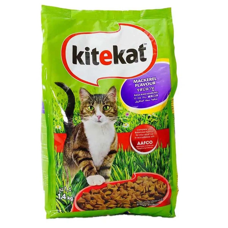 KITEKAT Mackerel Flavoured Cat Biscuits Are Both Tasty and Healthy Omega 6 Content- 1.4kg