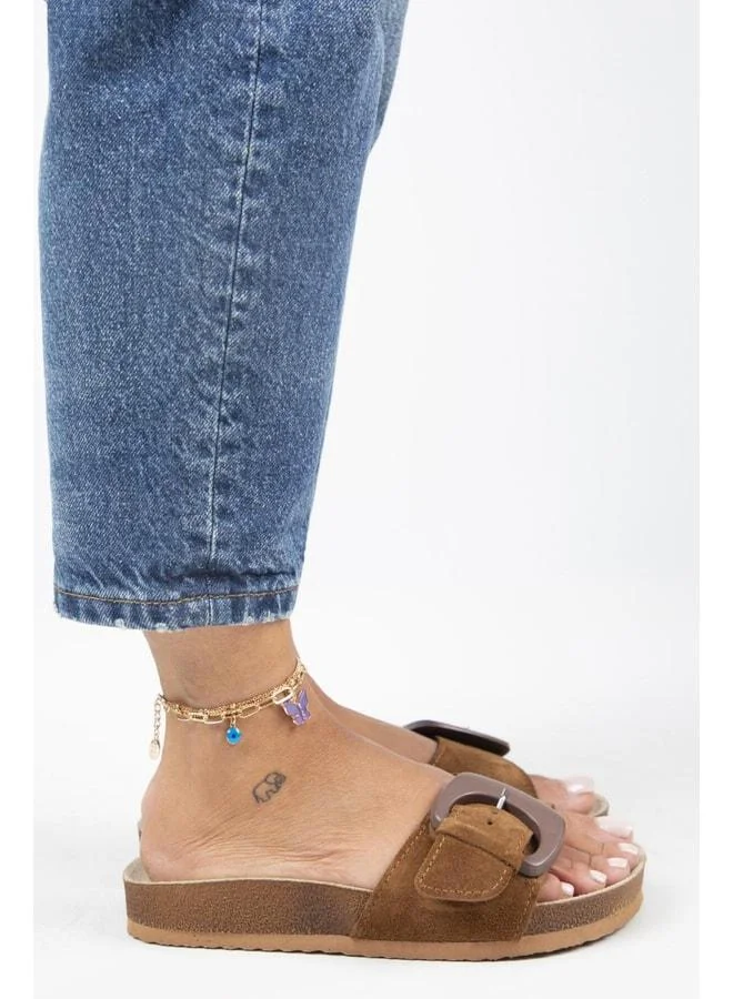Manijero  Alandra Genuine Leather Single Strap Sandal. for Women | Best Price UAE