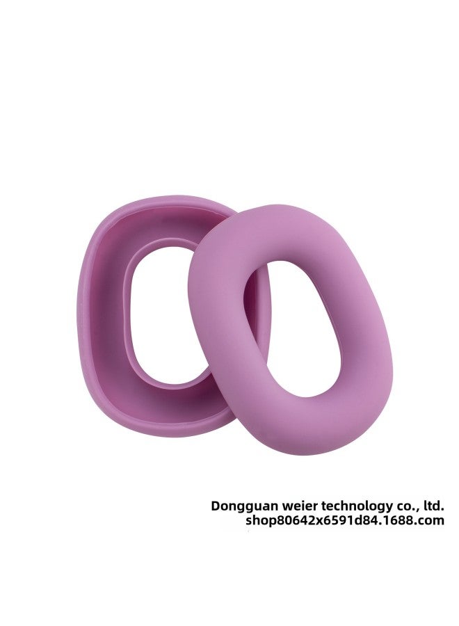 Suitable For Apple AirPods Max Headset Protective Cover Beam Cover Ear Cap Cover Silicone Transparent TPU Case-Color:Internal Shell Banana Purple (bag)-Applicable Models:Suitable For Apple Air Pods Max - Image 1