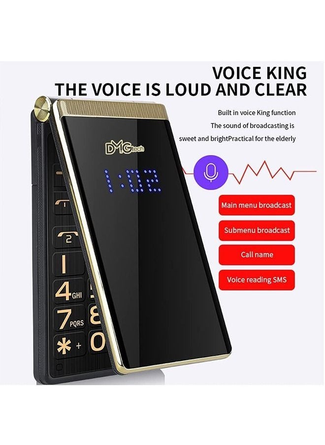 DMG TECH - Cell Phone Flip Dual Screen 2.8 inch Touch Phone for Seniors Flip Phone Dual SIM 5900 mAh Battery Dual Display Big Key Big Sound - Image 1
