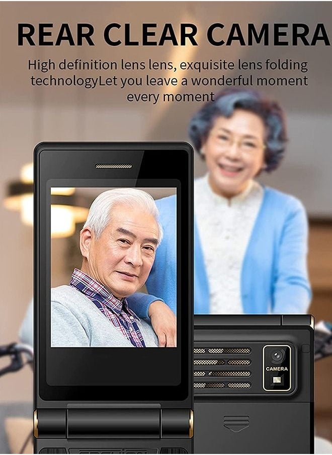 DMG TECH - Cell Phone Flip Dual Screen 2.8 inch Touch Phone for Seniors Flip Phone Dual SIM 5900 mAh Battery Dual Display Big Key Big Sound - Image 1