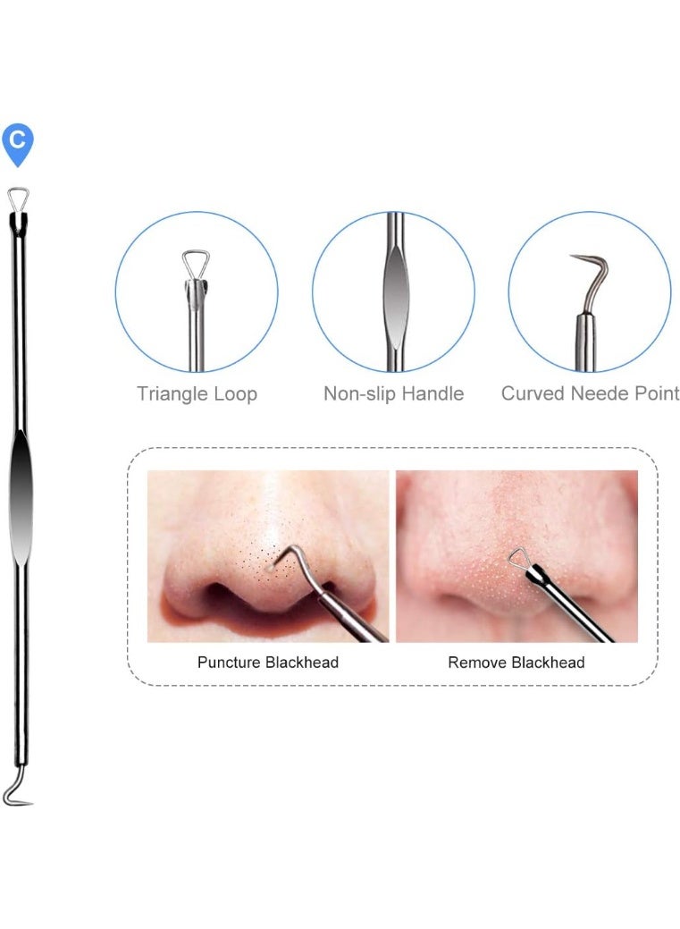 Generic LEKADOL Acne Needle Set Blackhead Pimple Acne Whitehead Removal Needle Kit Acne Treatment Tool, Stainless Steel, 4Pcs, B23001 - Image 3