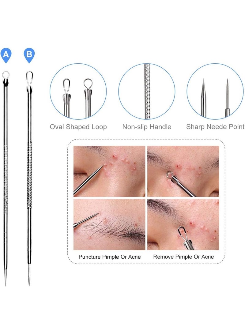 Generic LEKADOL Acne Needle Set Blackhead Pimple Acne Whitehead Removal Needle Kit Acne Treatment Tool, Stainless Steel, 4Pcs, B23001 - Image 2