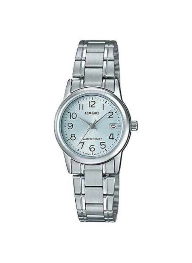 كاسيو Women's Analog Display Watch With Silver Stainless Steel Strap - LTP-V002D-2B