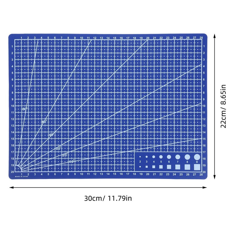 A4 Double Sided Self Healing Blue Rotary Cutting Mat For Sewing Craft And Quilting - Image 3