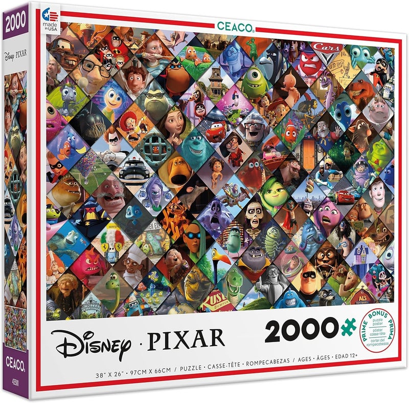 Ceaco - Disney/Pixar Clips - 2000 Piece Jigsaw Puzzle , 5" - Image 1