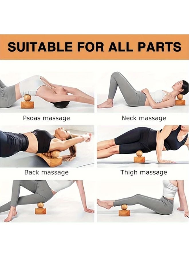 4 كرات مدلك نقاط الزناد من الخشب الصلب لتخفيف الآلام والتعافي بعد التمرين - Image 5