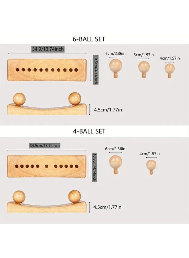 4 كرات مدلك نقاط الزناد من الخشب الصلب لتخفيف الآلام والتعافي بعد التمرين - Image 4