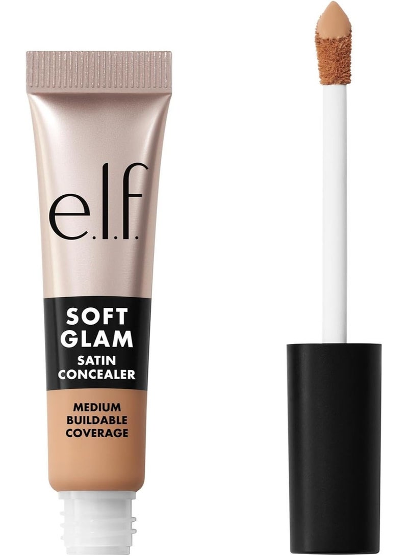 elf Soft Glam Satin Concealer – medium coverage for imperfections and the eye area; crease-resistant, long-lasting, and vegan; Shade 21 Light Neutral. - Image 1