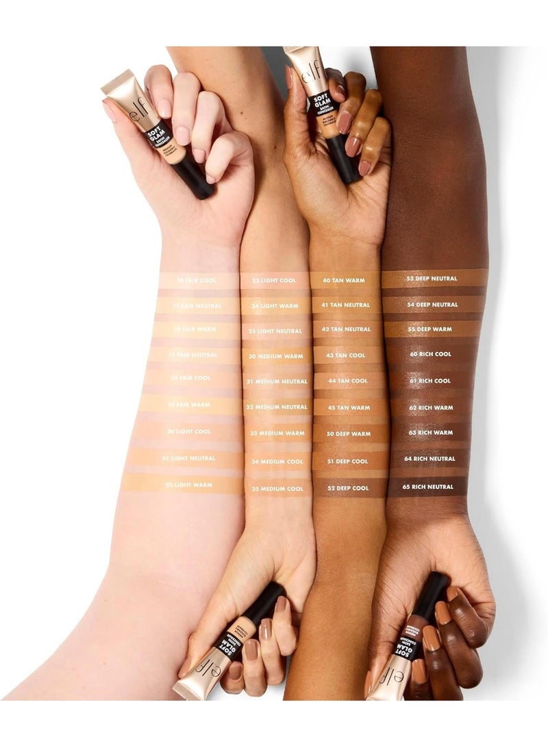 elf Soft Glam Satin Concealer – medium coverage for imperfections and the eye area; crease-resistant, long-lasting, and vegan; Shade 21 Light Neutral. - Image 3