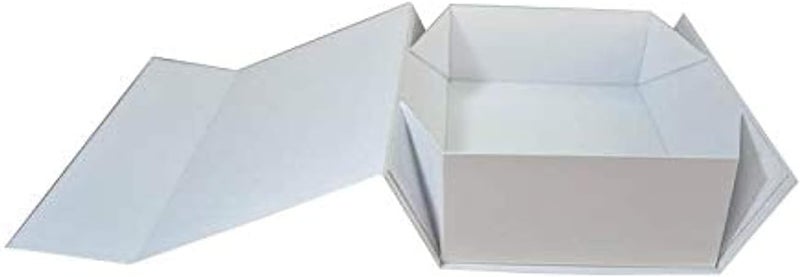 Red Dot Gift Flat Cardboard Magnetic Gift Box - White, 32 x 23.3 x 10.7 cm - Image 1