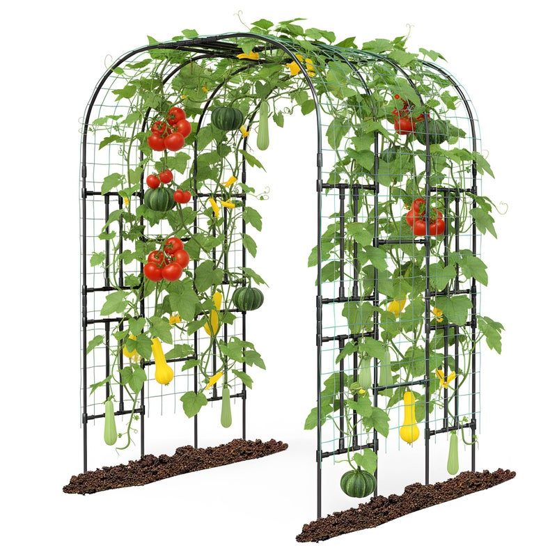Aohanoi Garden Arch Trellis for Climbing Plants, 7.22 FT Tall Large Arbour Archway for Rose Vine Cucumber Vegetables, Wide Garden Arch for Lawn, Party, Ceremony Wedding Decoration. - Image 1