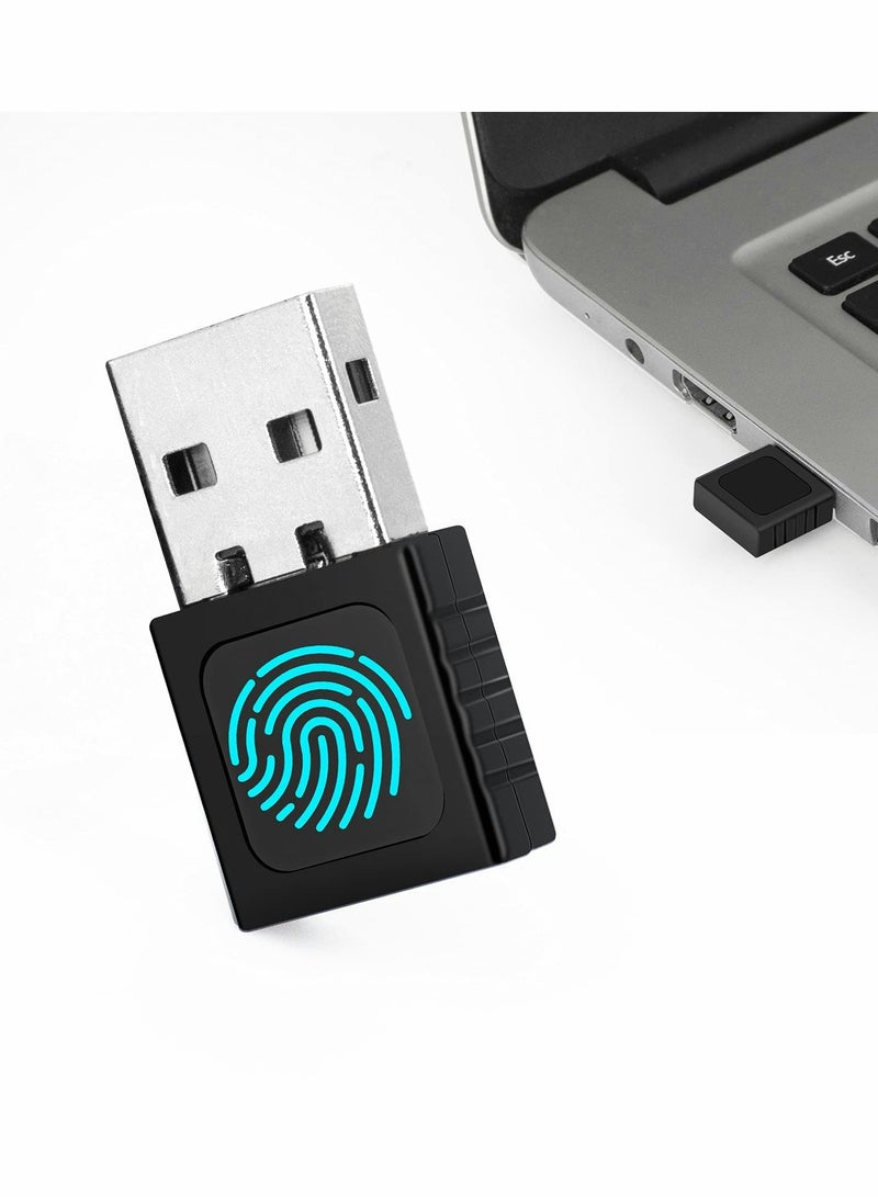 USB Fingerprint Reader 360° Touch Speedy Matching Multi Biometric Windows Security Key for Win 7 8 10 Windows Hello PC & Laptop - Image 1