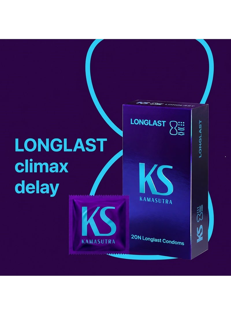 Kamasutra Long Last Extended Pleasure Climax Delay Condoms - 20N X 2 - Image 4