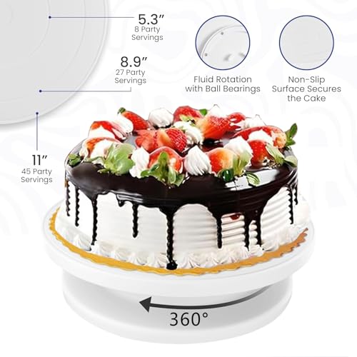 GZMAISULEE 540PCS Cake Decorating Kit - Baking Supplies with 4 Springform Pans, Rotating Turntable, Decorating Tools, Cake Baking Supplies Set for Beginners - Image 4