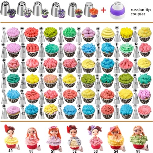 GZMAISULEE 540PCS Cake Decorating Kit - Baking Supplies with 4 Springform Pans, Rotating Turntable, Decorating Tools, Cake Baking Supplies Set for Beginners - Image 5