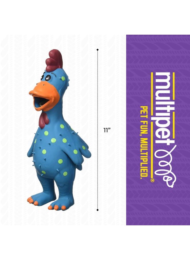Multipet's 11.5-Inch Latex Polka Dot Globken Chicken Dog Toy - Image 5