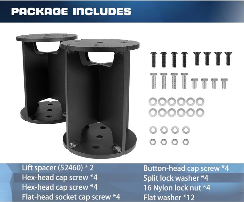 Camoo Air Lift Spacers 52460 for Lift Kit Up to 6 Inches - Compatible with Air Lift Load Lifter 5000 & 7500 XL - Image 5