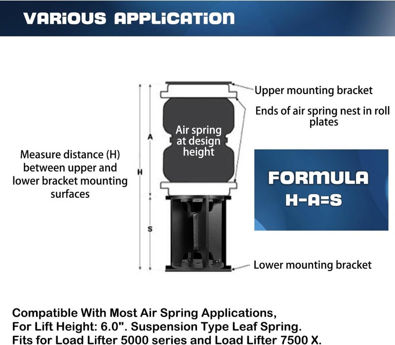 Camoo Air Lift Spacers 52460 for Lift Kit Up to 6 Inches - Compatible with Air Lift Load Lifter 5000 & 7500 XL - Image 4