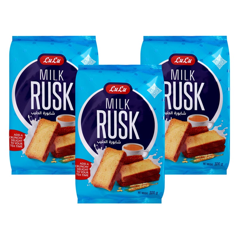 LuLu Milk Rusk Value Pack 3 x 300 g