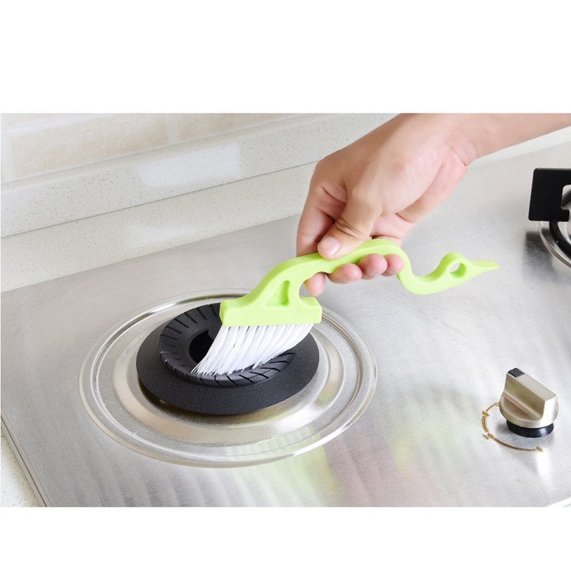 Trycooling Hand-held Groove Gap Cleaning Tools Door Window Track Kitchen Cleaning Brushes (Random Color-Blue, Green, Pink) (1 Pc) - Image 5