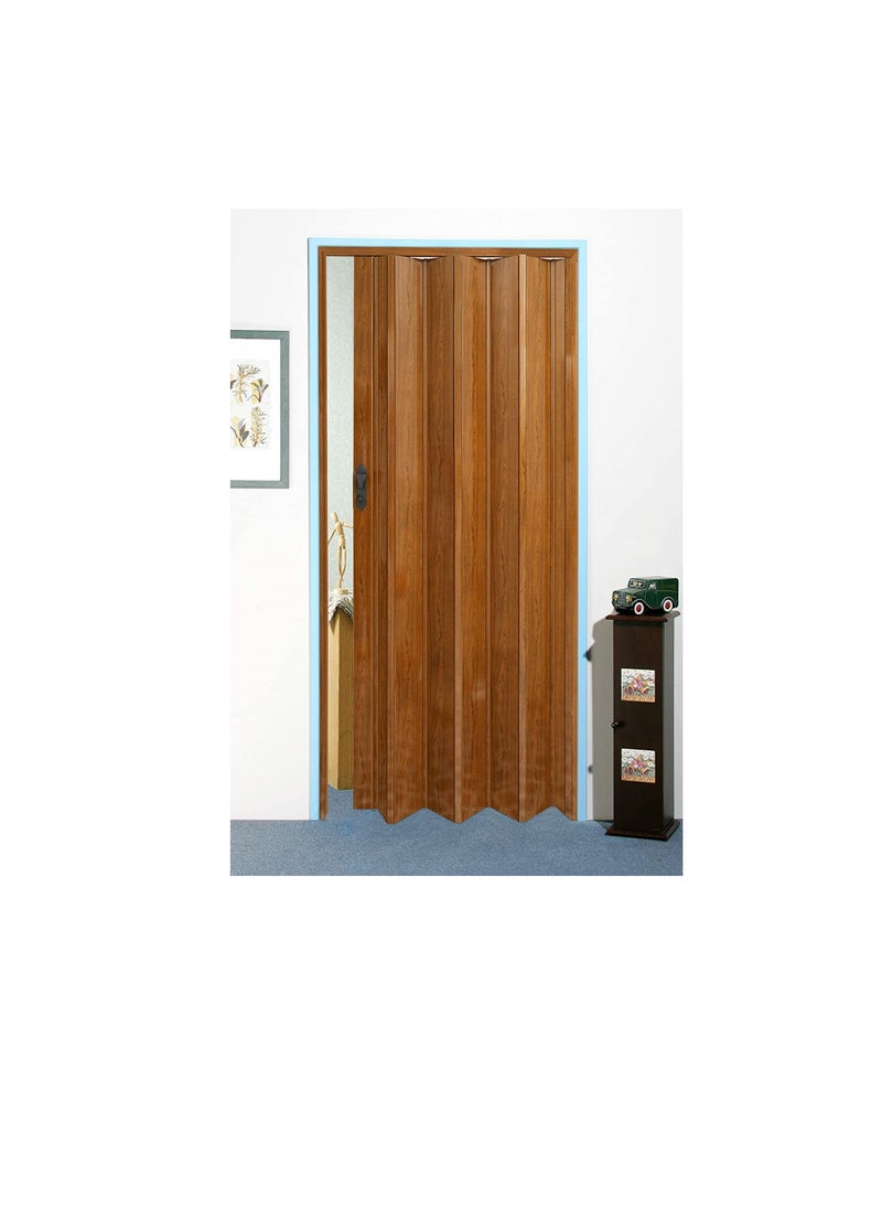 ROBUSTLINE - Robustline Folding Sliding Doors 210cm Height x 100cm Width, Made in Taiwan (DARK OAK) - Image 1