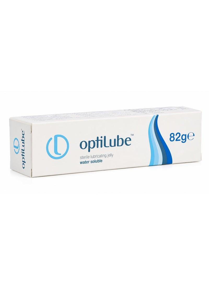 OPTILUBE Sterile Lubricant Jelly 82g Water Soluble Medical Lubricating Gel & Dotted Condoms- 12 Pack Bundle - Image 2