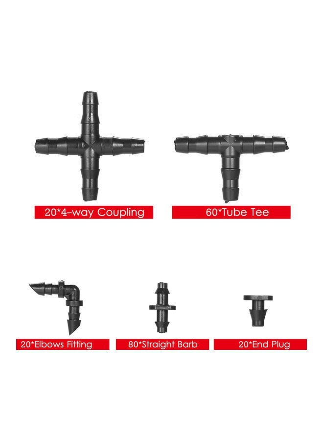 NIBEMINENT 200-Pieces Irrigation Fitting Kit Black - Image 3