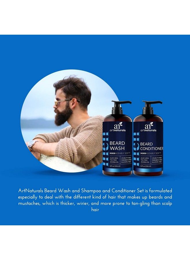 artnaturals Beard Shampoo And Conditioner Set Softens Strengthens And Smooths Mustache And Beard Hair All Skin And Hair Types - Image 3