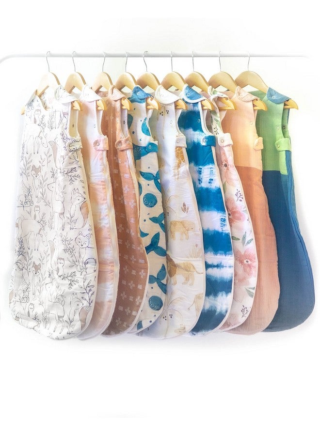 Crane Baby Wearable Blanket, Wearable Soft Cotton Baby Blanket for Boys and Girls 0-9 Months, Blue Tie-Dye, 19”w x 30”h - Image 5