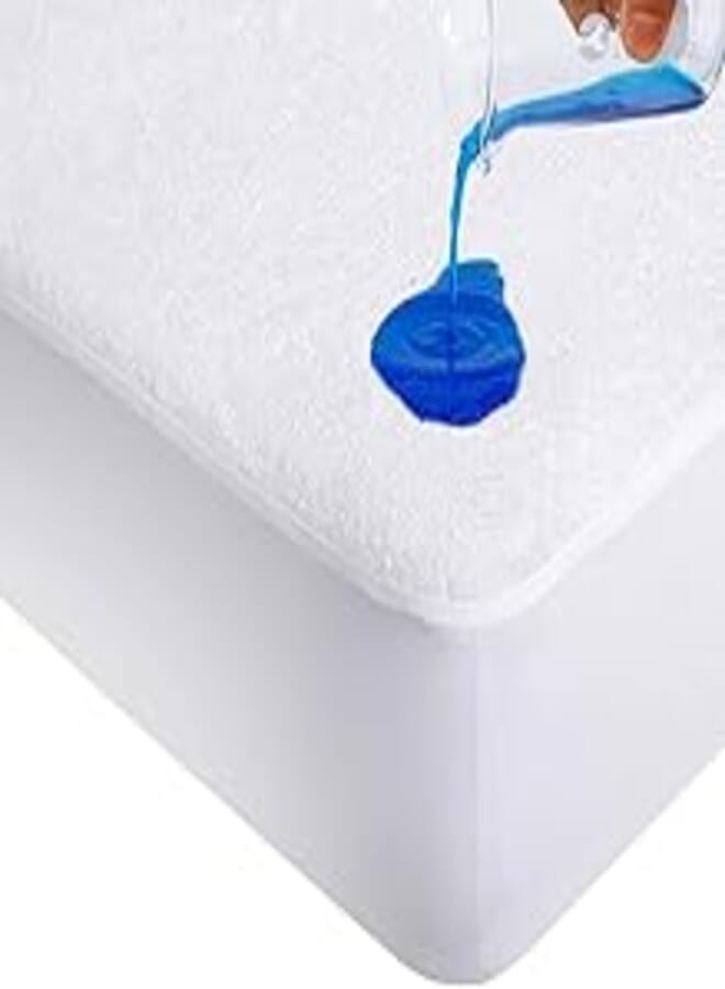 Mamas Gift Mamas Gift Waterproof Mattress Protector, 200 cm x 160 cm Size, X-Large, White