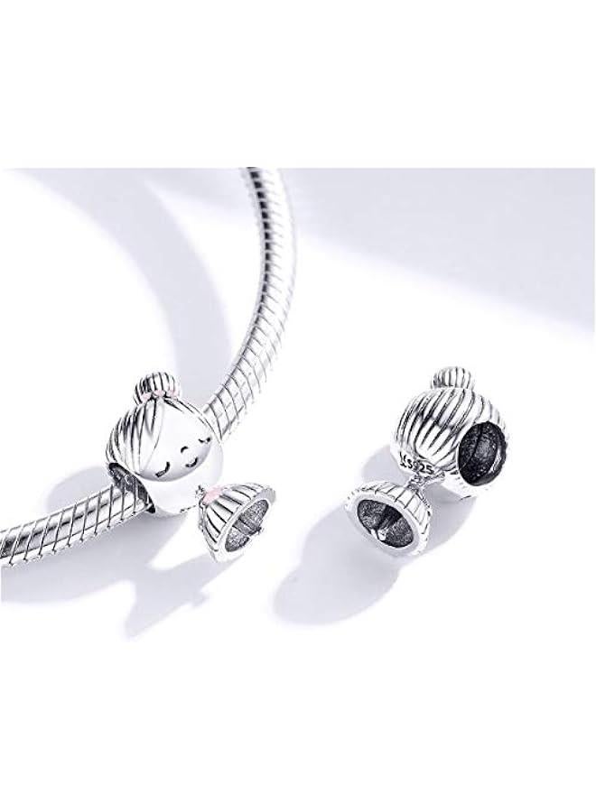 Arabest Boy OR Girl Dangle 925 Sterling Silver Charm Beads for Fashion Charms Bracelet & Necklace - Image 2