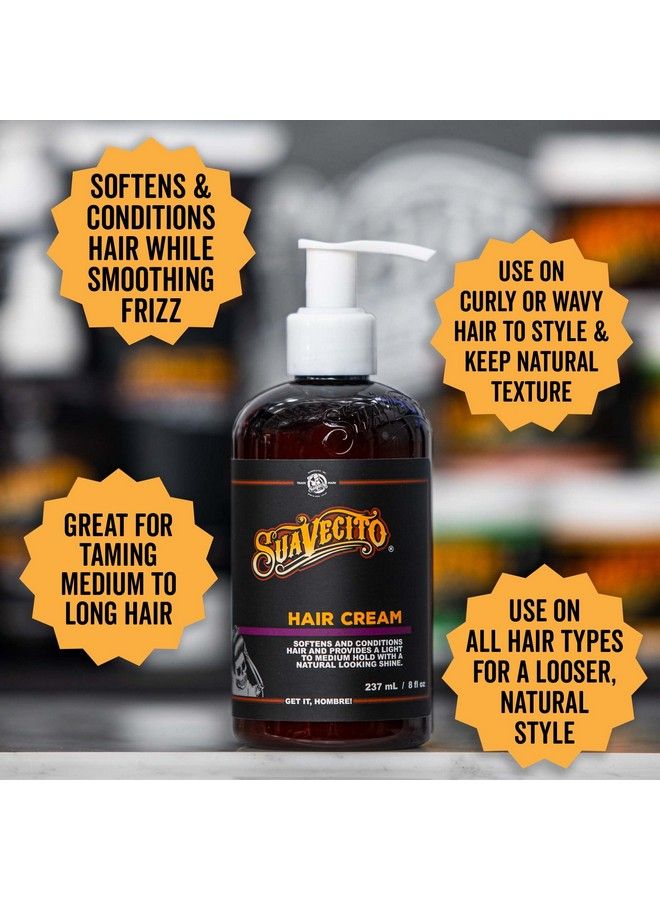 SUAVECITO Hair Cream 8 Oz Pump Bottle Medium Shine All Day Light Hold - Image 4